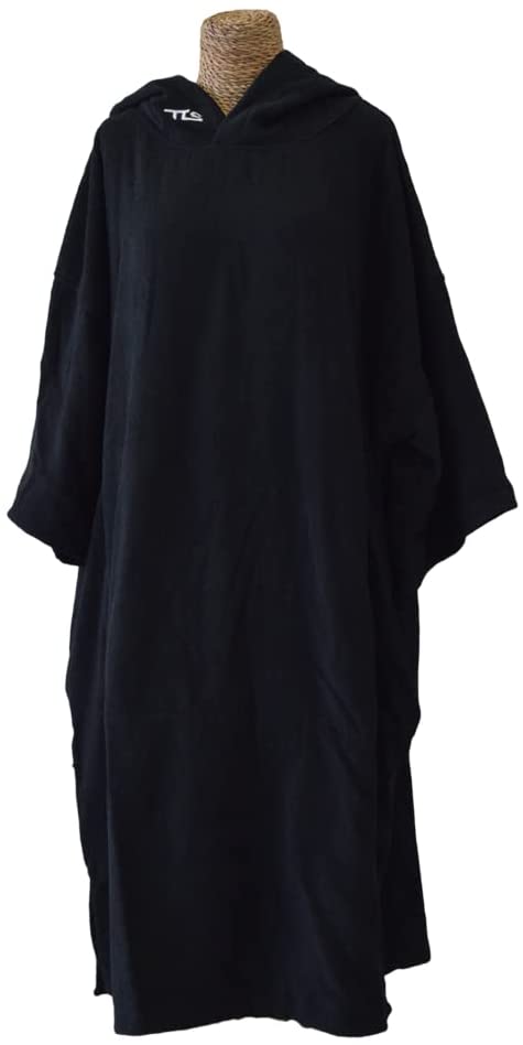 ツールストゥールス (TOOLS) お着替え用コットンタオル地袖付きプルオーバーポンチョ綿 COTTON TOWEL PONCHO TLS ブラック