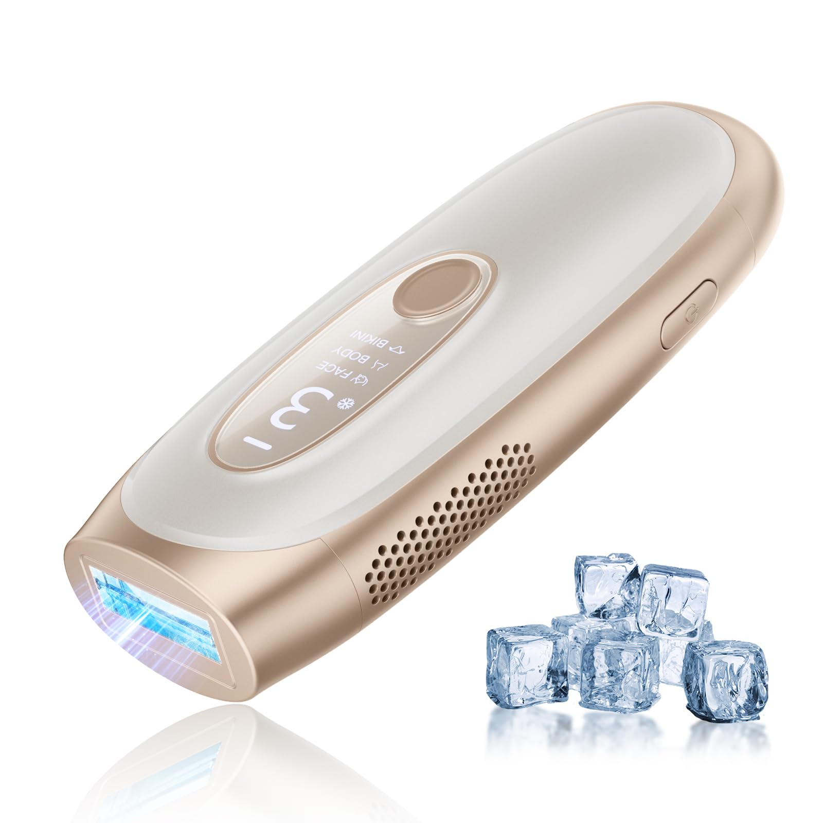 【2025年新モデルサファイア冷却テクノロジー·ほぼ痛みない冷感脱 毛器】YUNDOO脱 毛器 VIO対応 メンズ レディース サロン級IPL光脱毛器 ケアサファイア脱毛 99万発 9段階 3モード