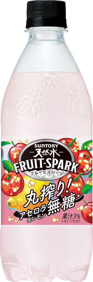 サントリー 天然水 FRUIT-SPARK アセロラ＆レモン フルーツスパーク フルスパ 無糖 果汁炭酸 500ml×24本