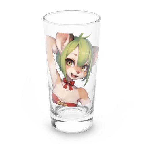 【文字入れ可能受注生産】ヤマネコの女の子　サマンサ ロンググラス