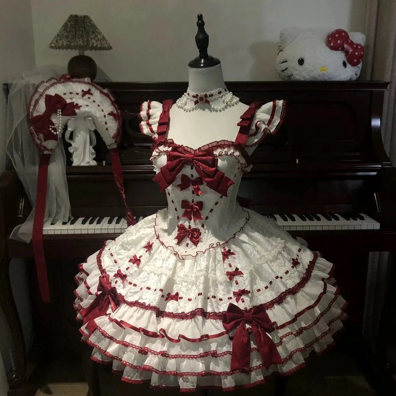 【3日出荷】甘い可愛いロリータストラップJSK ショートスカート新作 誕生日ふわふわバレエ風ケーキスカート