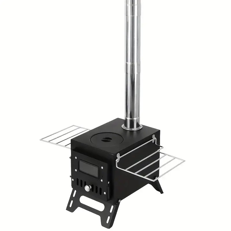 1個 ポータブルステンレス製バックパッキングストーブパイプ付き - 折りたたみ脚薪燃焼点火機能なし - ハイキング調理暖炉使用海上輸送用コンパクトアウトドアキャンプストーブ 10,777円