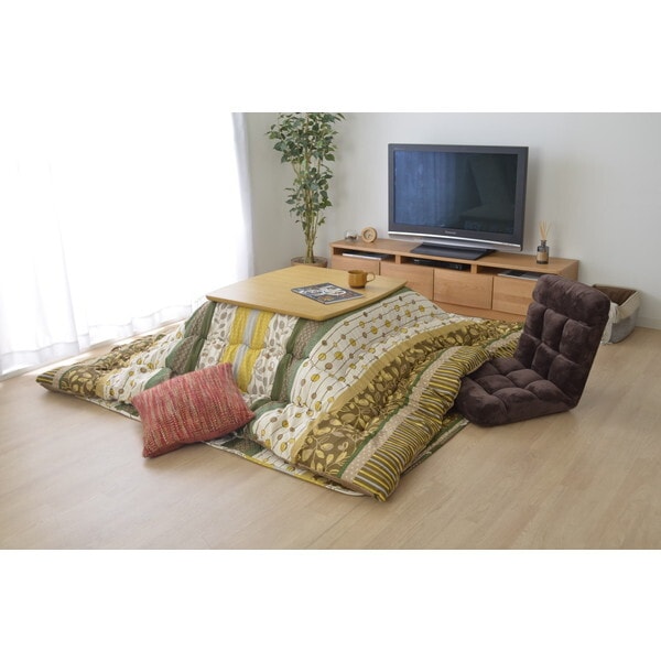 1160630060103 こたつ布団 正方形 掛け単品 『わらび』 ブラウン 約205×205cm メーカー直送 6,639円