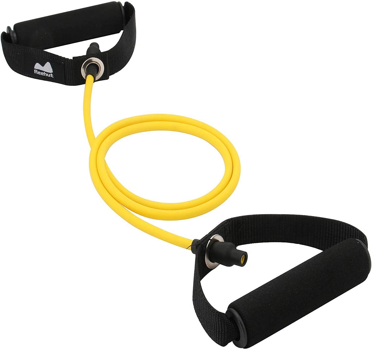 シングルレジスタンスバンドエクササイズチューブ - ドアアンカーとマニュアルグリーン付きレジスタンス