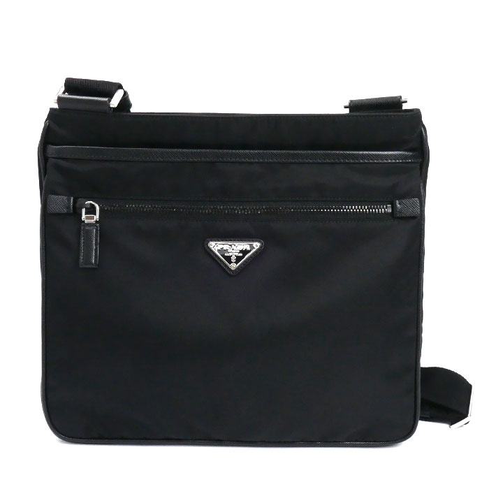 PRADA プラダ サフィアーノ ショルダーバッグ ブラック 2VH251 レディース 中古 美品