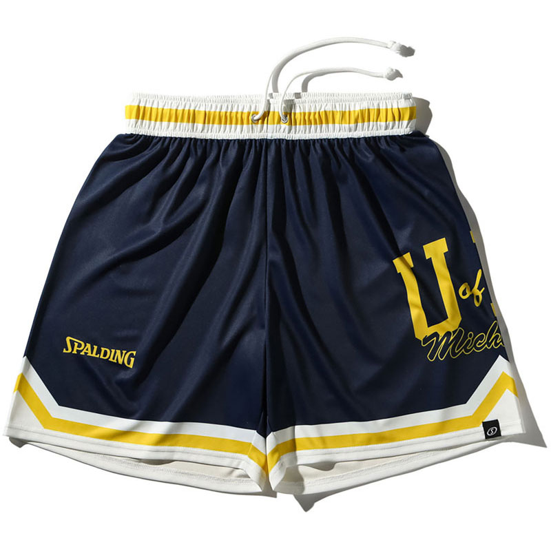ジャージーショーツ ミシガン UオブM ロゴ サイド バスケットボール プラクティスパンツ (smp25145m-5400)