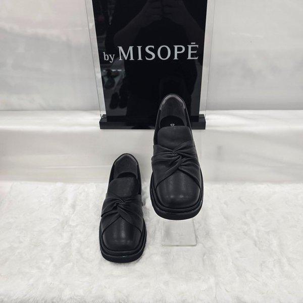 By 女性 シャーリング バンド ローファー 612HT439FT011 BLACK 4 JJ