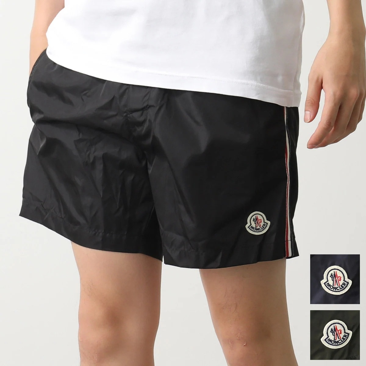 MONCLER モンクレール スイムウェア BOXER MARE 2C00018 53326 メンズ ナイロン ショートパンツ ハーフパンツ トリコロールカラー アイコンパッチ 水着 【mega】