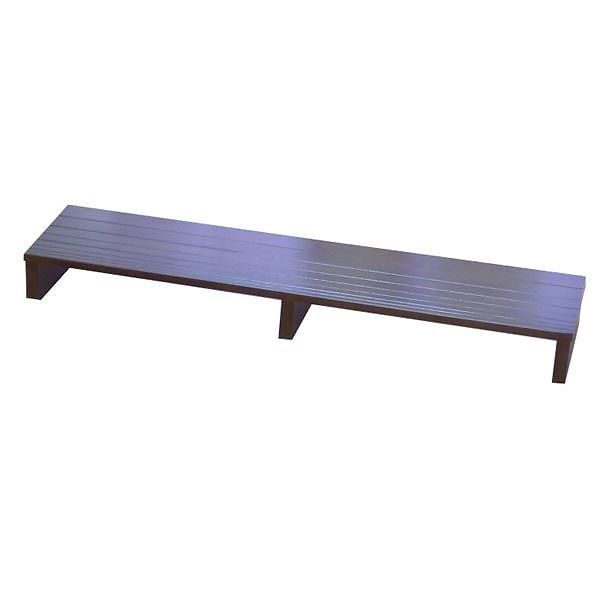 玄関床/玄関台 [幅：約120cm] 木製 アジャスター付き 靴収納可 ダークブラウン [完成品]