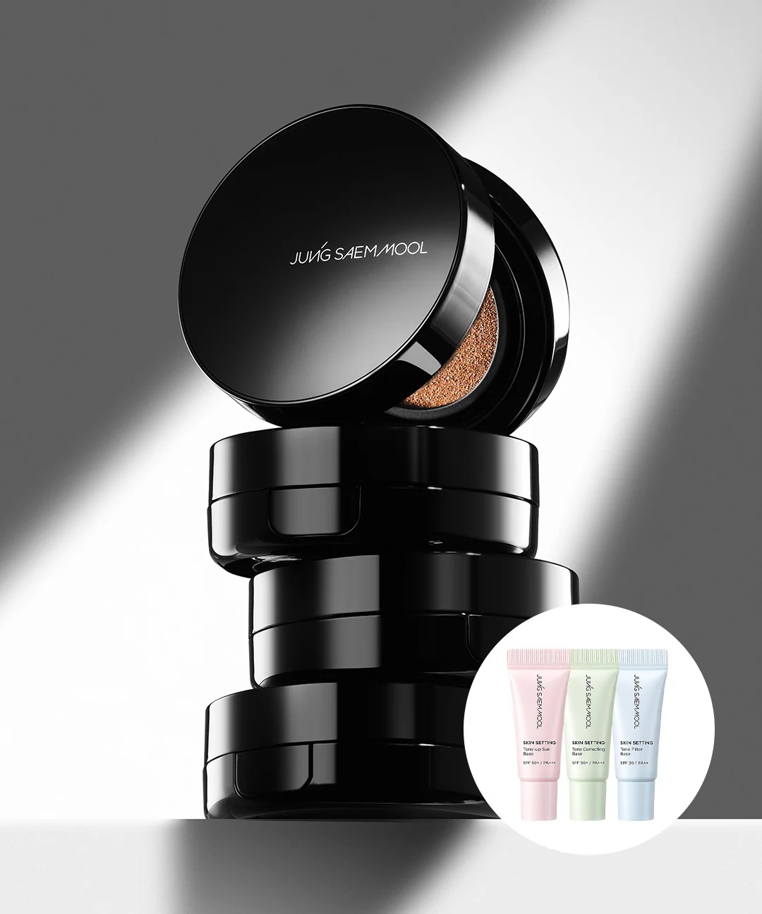 エッセンシャル スキン ヌーダー ロングウェア クッション（本品＋リフィル）（進呈：トーンアップサンベース3ml＋トーンフィルターベース3ml＋トーンコレクティングベース3ml）