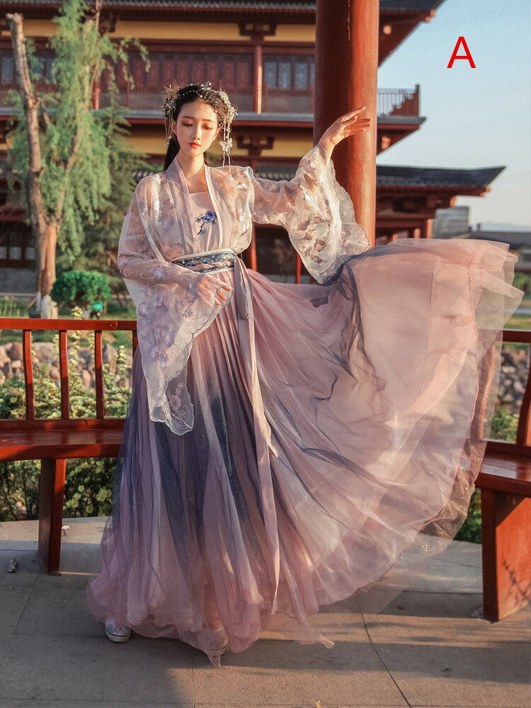 ワンピース 漢服 漢服仙女 中国古風 中華服 チャイナ服 チャイナドレス コスプレ 中国古代衣装 女性 ロングドレス