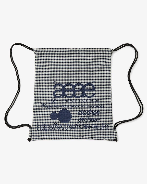 【AEAE】Web LOGO GYM SACK [正規品] DOT & CHECK 210.jpg