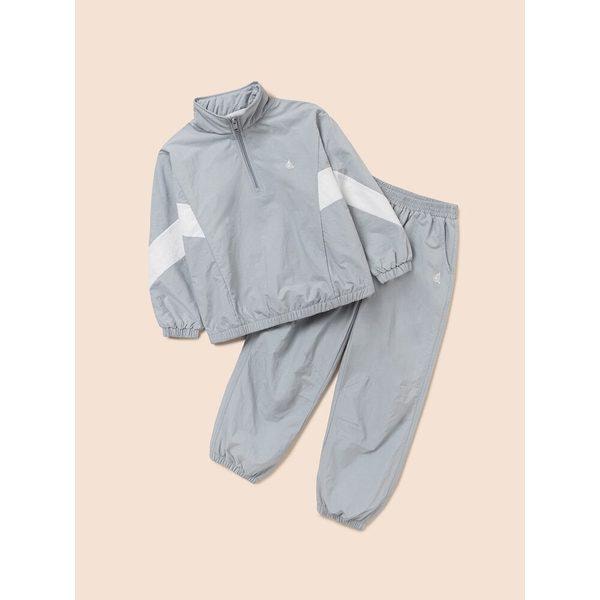 [BEANPOLE KIDS] 配色ハーフジップフリース裏地2PCS 上下セット ライトグレー (BI5Y41U042)