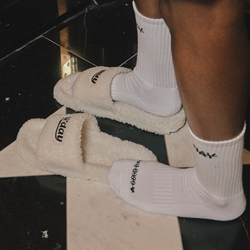 Gday furry sandals (white)