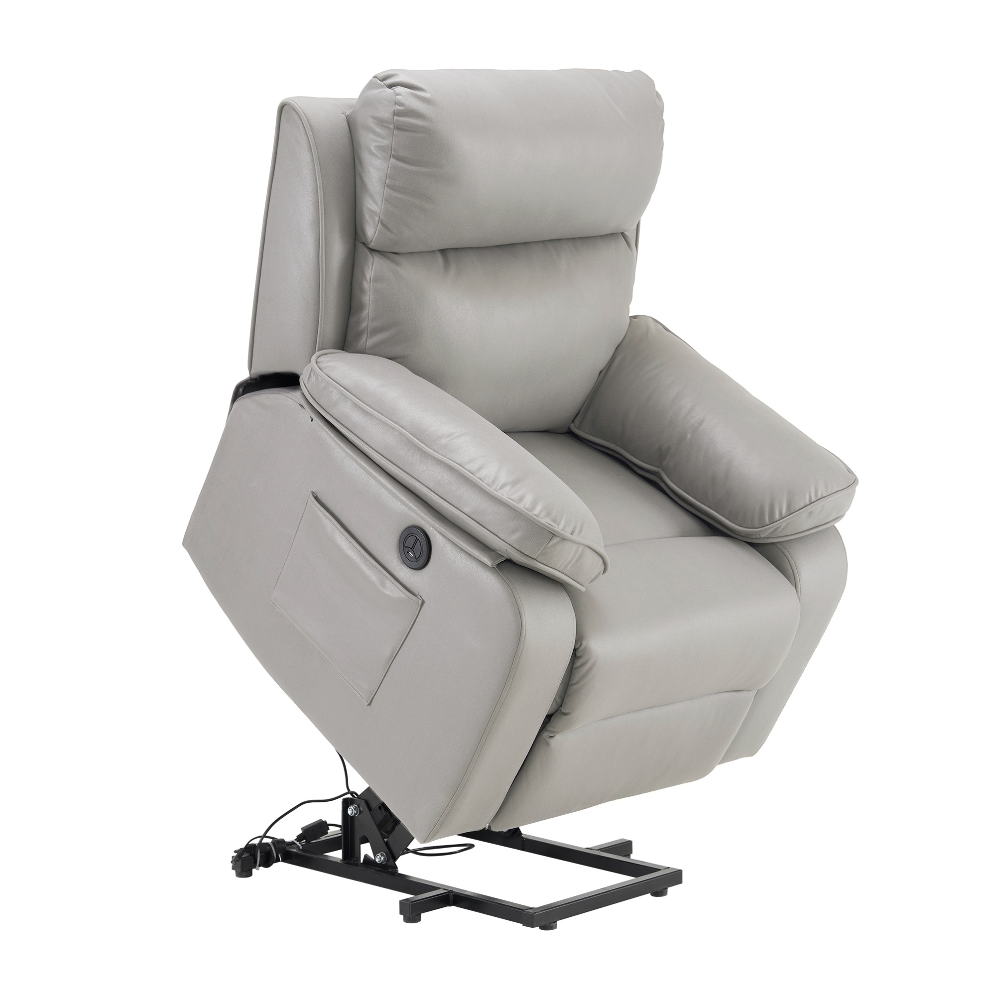 【国内出荷】リクライニングソファー 電動昇降 電動 立ち上がり リクライニングソファ オットマン一体型 1人掛け USBポート付き 電動ソファ モーションソファー 耐圧分散 電動ソファー スマホ充電可