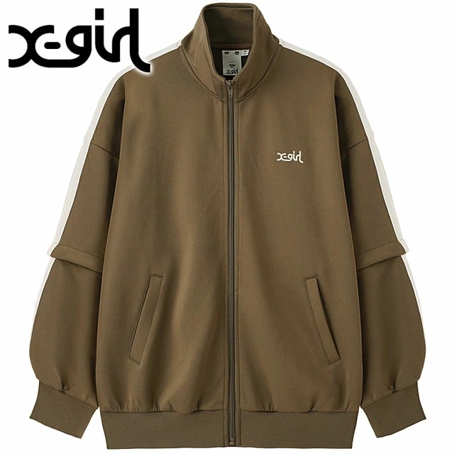 ツーウェイ ジャージトラックジャケット [105243012006] 2WAY JERSEY TRACK JACKET レディース トップス トラックトップ ブルゾン 袖取り外し可能 BROWN
