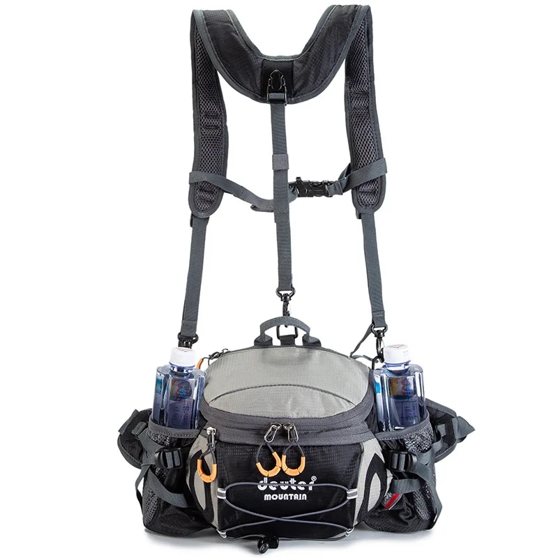 メンズハイキングバッグ,防水,サイクリング,登山,ランニング,釣り,スポーツ用 Black