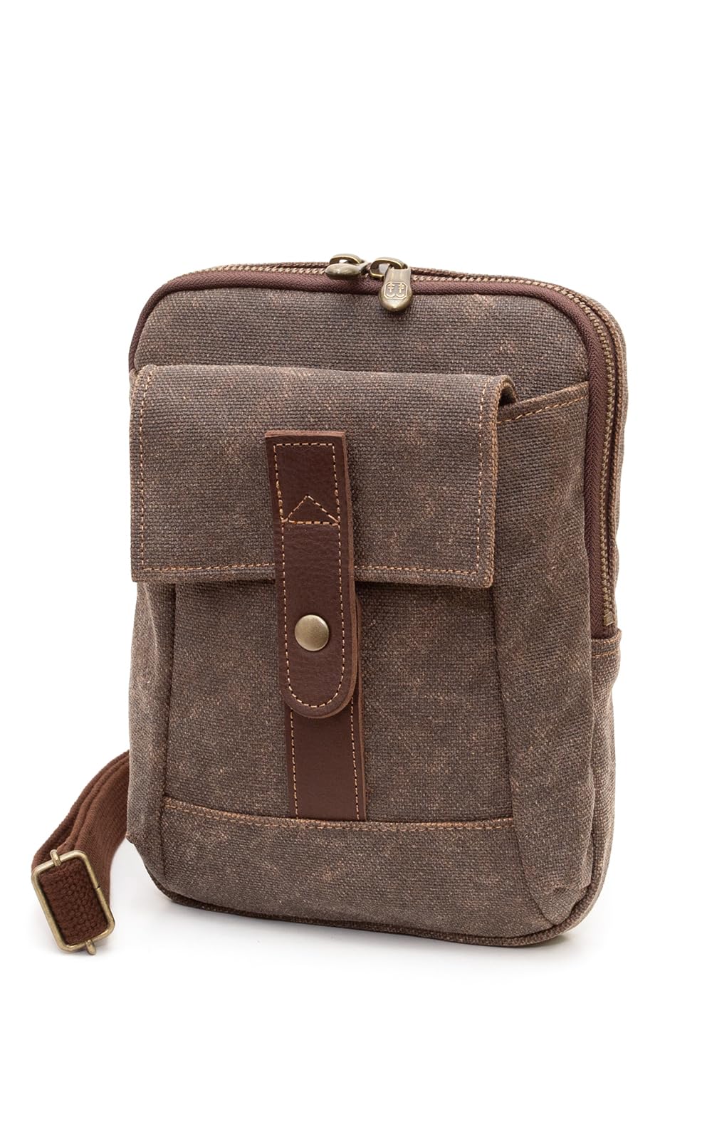 ショルダーバッグ メンズ 柿渋染め帆布の 薄型スマホ ガジェットショルダーバッグ 日本製 お父さん 誕生日 プレゼント kiki-56Gc