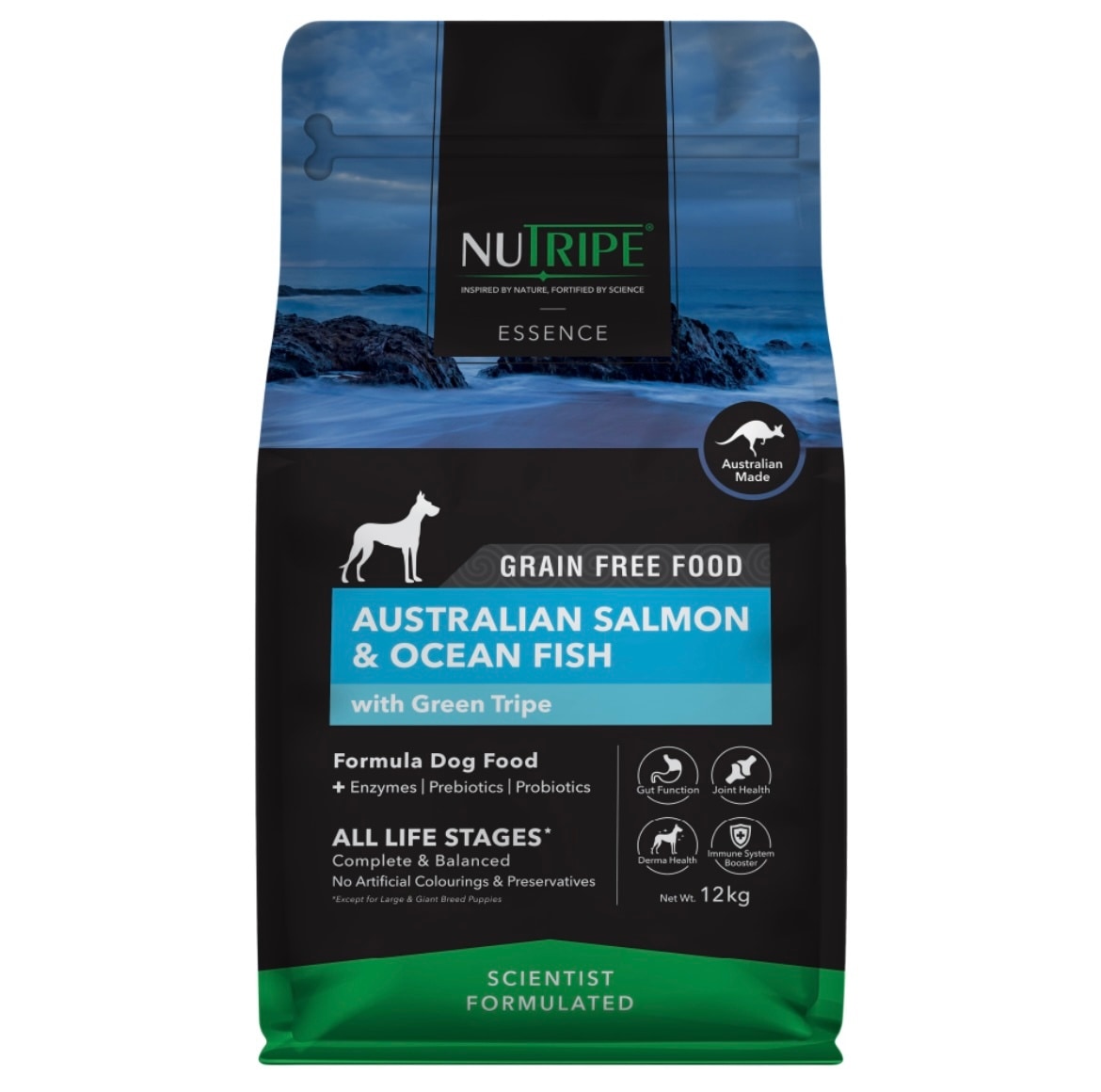 ニュートライプ ドックフード ドライ　サーモン＆フィッシュ＆グリーントライプ 12kg 正規品 ドッグフード 全犬種 全年齢 全ライフステージ オールステージ 28,327円