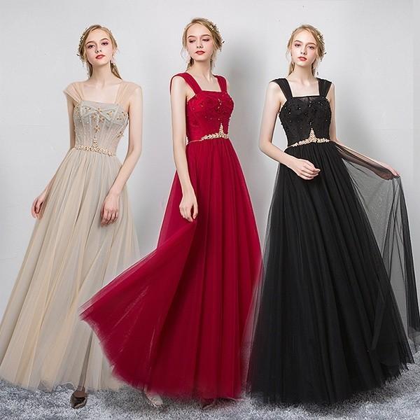 パーティードレス ロング丈 二次会 小さいサイズ 2ways ノースリーブ 結婚式 体型カバー 大人 オフショルダー 卒業式 ピアノ 発表会 演奏会