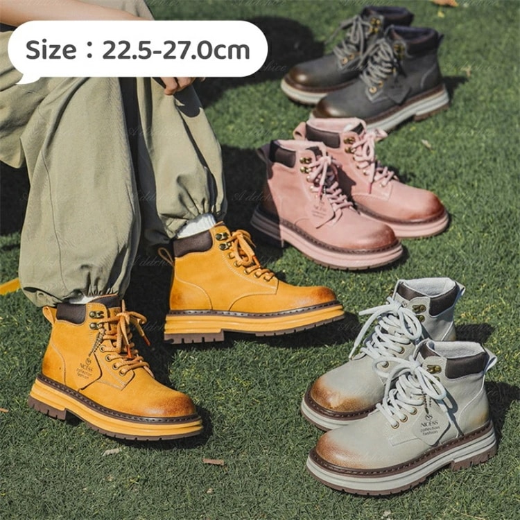 ブーツ レディース ショートブーツ 編み上げ レザーブーツ レースアップブーツ 幅広 シューズ 靴 くつ 厚底ブーツ サイドジップ ハーフブーツ ミドル 痛くない 疲れない 歩きやすい 楽 ショートブ