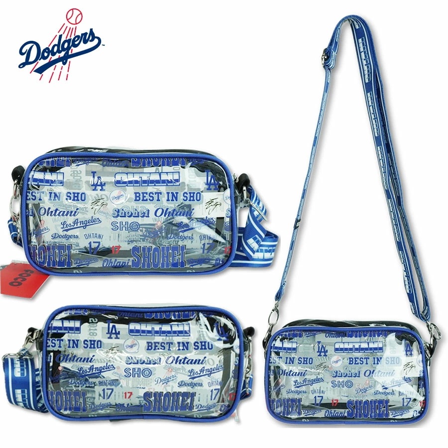 男女兼用 ショルダーバッグFOCO MLB CLEAR CAMERA BAGクリア カメラ バッグ ショルダーバッグLA DODGERS ドジャース 総柄 試合観戦B