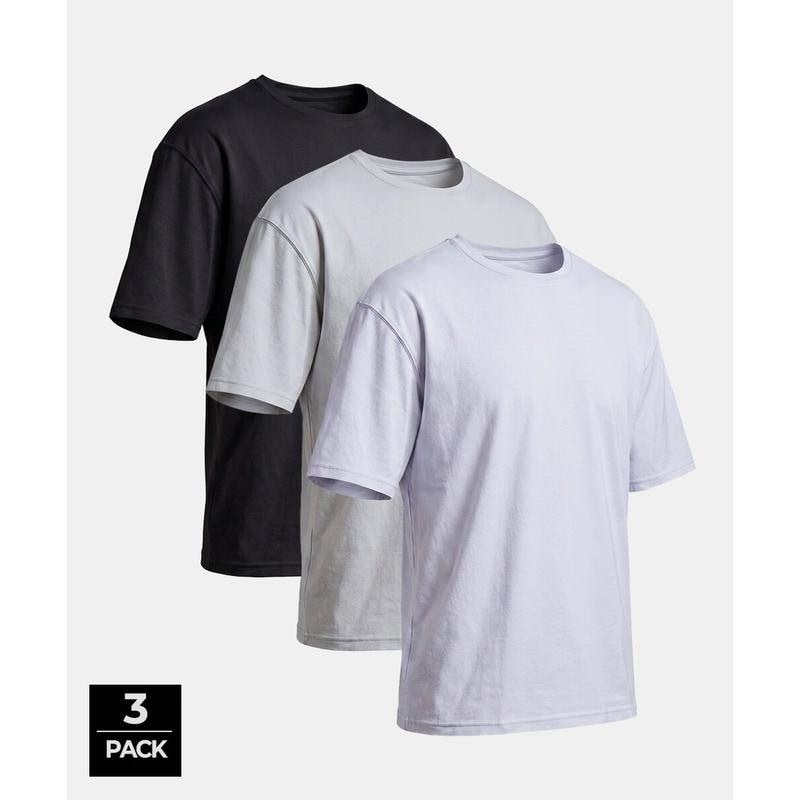 ソロナクーリングジムウェアオーバーフィット半袖Tシャツ メンズ半袖Tシャツ 3枚