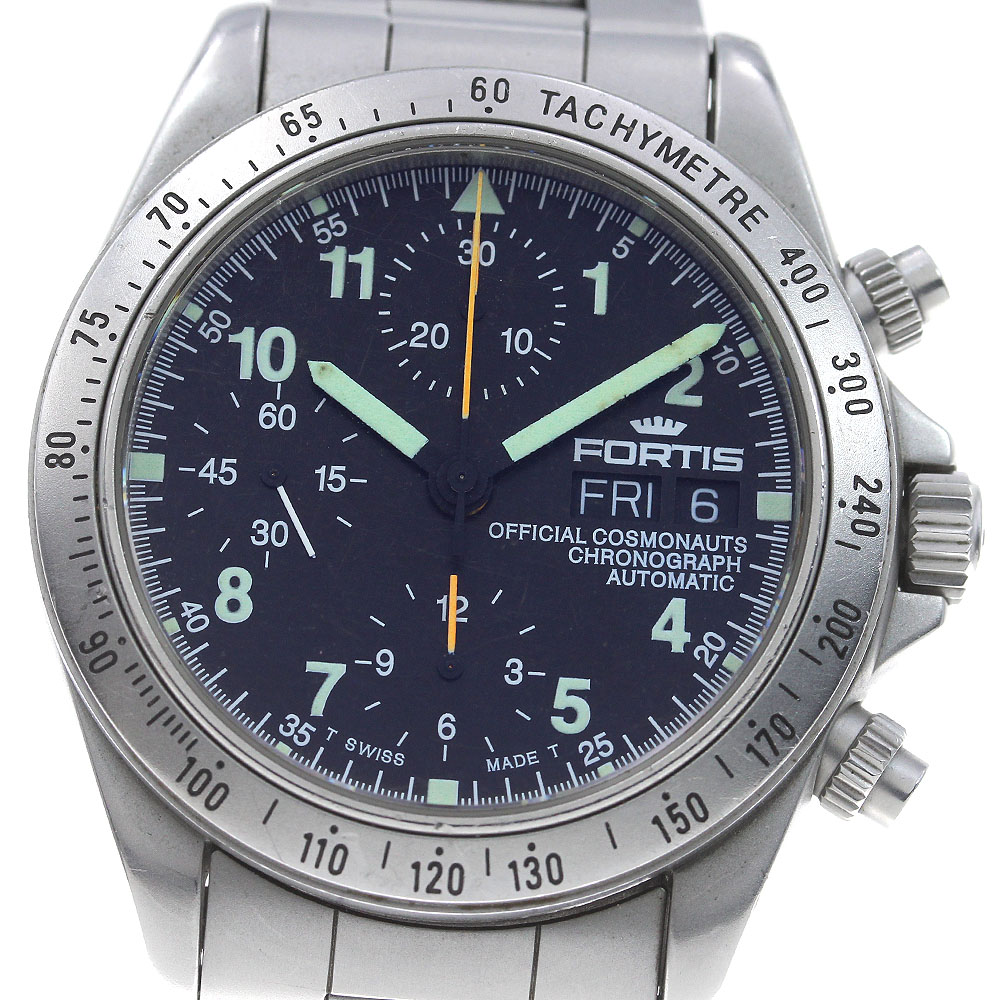 フォルティス FORTIS 630.22.141 B-42 コスモノート クロノグラフ デイデイト 自動巻き メンズ 保証書付き_833651【中古】