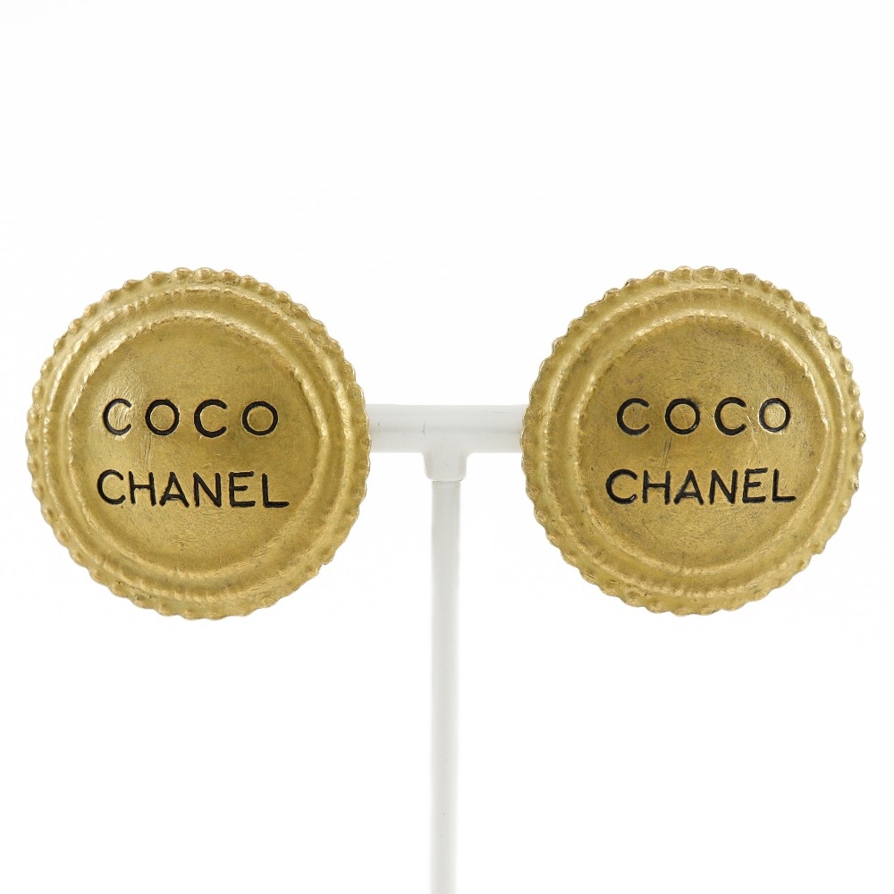 COCO ロゴ ヴィンテージ イヤリング 金メッキ 94P 約28g レディース 中古品