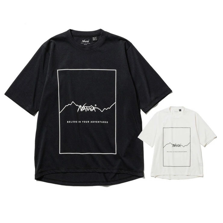 ナンガ Tシャツ メンズ 大きいサイズ 半袖 NANGA DRY MIX FRAME LOGO NW2221-1G503 父の日 プレゼント ギフト 20 30 40 50 60 代