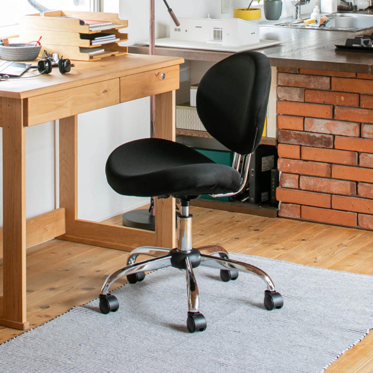 デスクチェア メッシュ 座面高45ー53cm ガレット ワークチェア パソコンチェア キャスター付き 学習椅子 アームレス 高さ調節 コンパクト チェア チェアー イス 椅子 いす オフィス