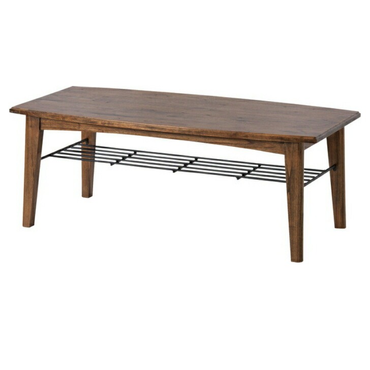 ティンバーセンターテーブルL ローテーブル 天然木 ミンディ アイアン 棚付き リビング PM-302 Lサイズ