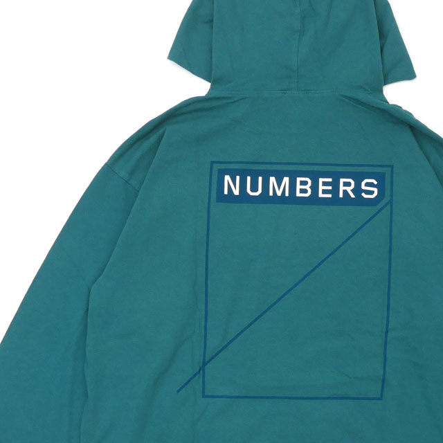 ナンバーズ Numbers 2-TONE 12:45 ANGEL JERSEY PULLOVER パーカー DEEP TURQUOISE 420-000411-055