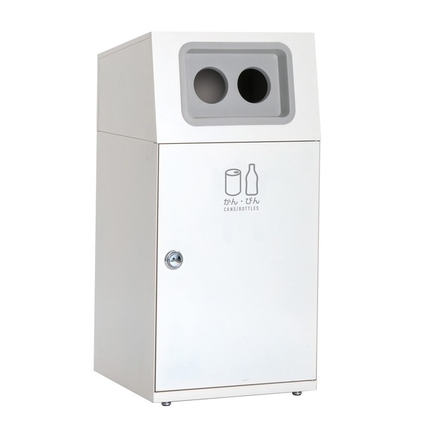 TERAMOTO（テラモト） ニートST かんびん用 オフホワイト 67L 丸穴 （スチール製ゴミ箱）