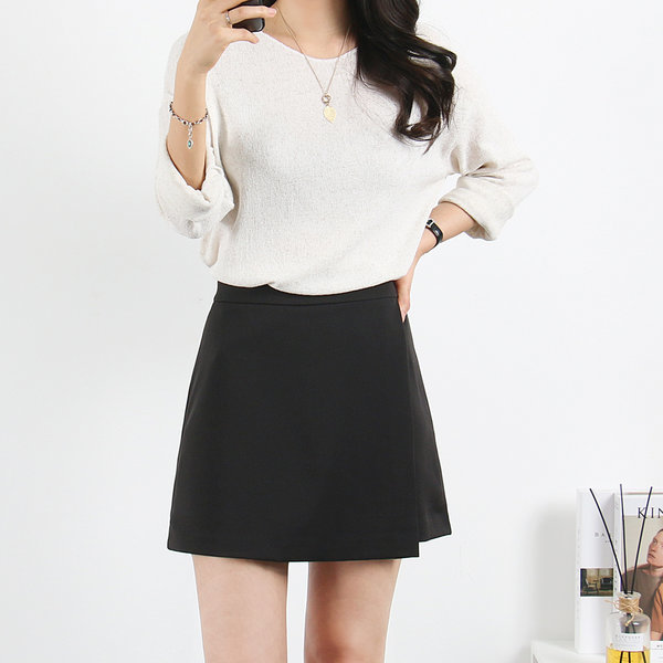 ビッグサイズ S-3XL ラップスカート キュロットショートパンツ モネスカートパンツ