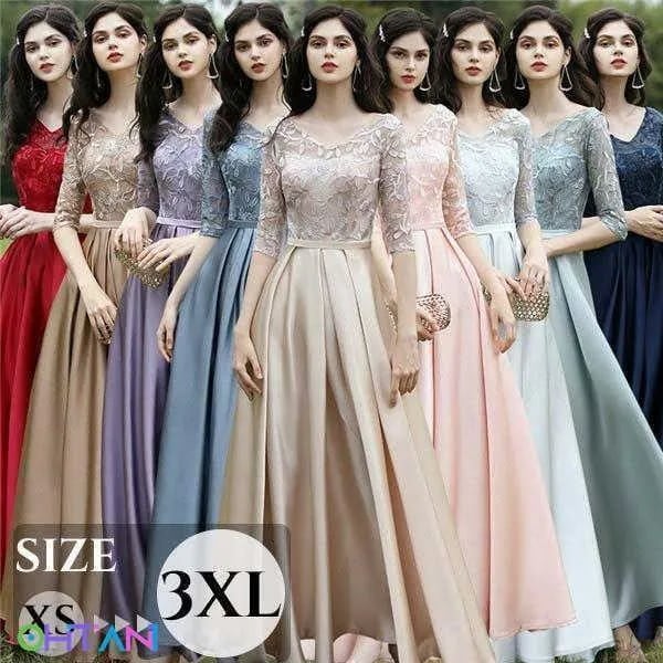【品質新品】値下げ演奏会用ドレス 袖付き ｖネック ロングドレス 母親 結婚式 パーティー 大きいサイズ 白 ドレス ピアノ 発表会 袖あり Vネック サテン