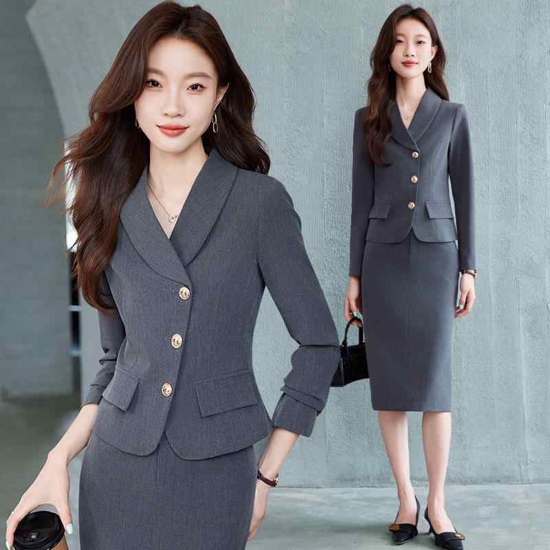 レディース スーツ ジャケット スカート セットアップ おしゃれ ファッション 春秋 ハイエンド 職場 モダン オフィス ビジネス カジュアル 大きいサイズ 高級感