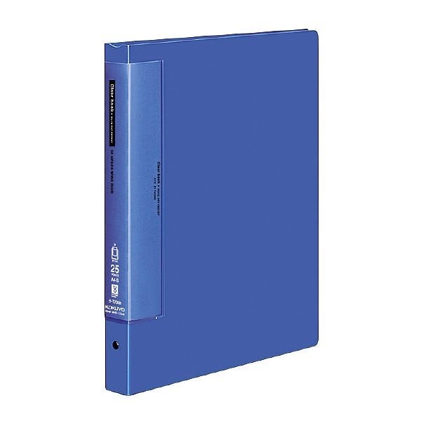 （まとめ買い）クリヤーブック ウェーブカットポケット A4縦 替紙式25枚ポケット30穴 青 ラ-T730B [x3]