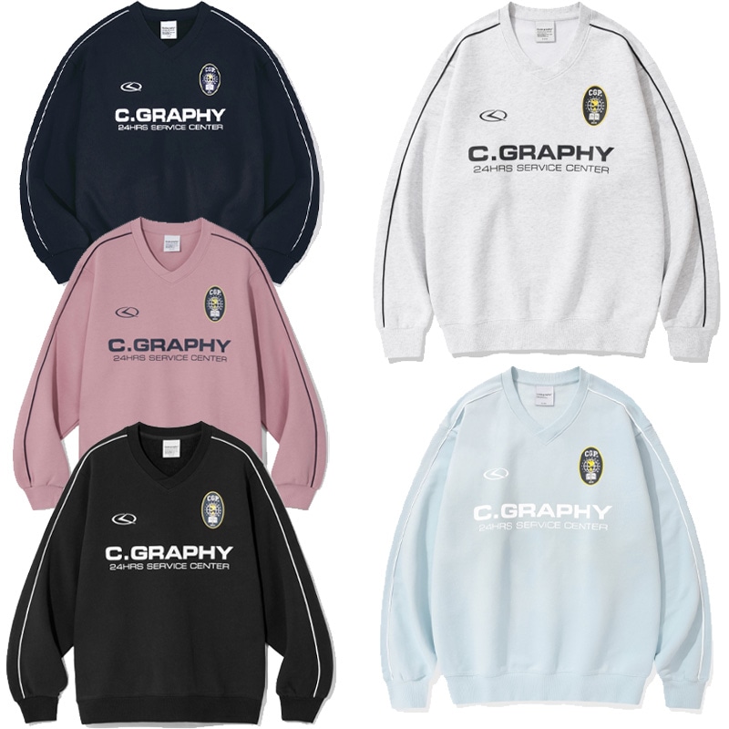 24H TRACK V NECK SWEATSHIRT