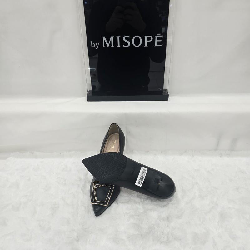 By 女性 モダン ポイント バックル ヒール 112HT411SF006 BLACK 4 JJ