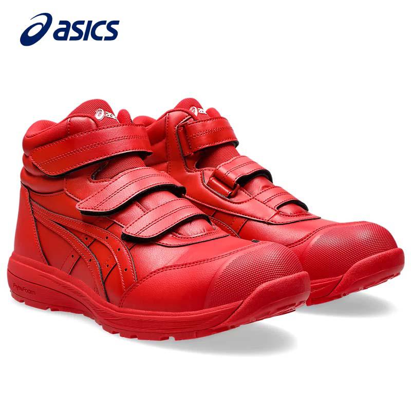 アシックス 安全靴 ウィンジョブ CP312 3E相当 クラシックレッド×クラシックレッド 26.0cm 軽量 マジックテープ セーフティーシューズ 作業靴 ワーキング 1273A111.600