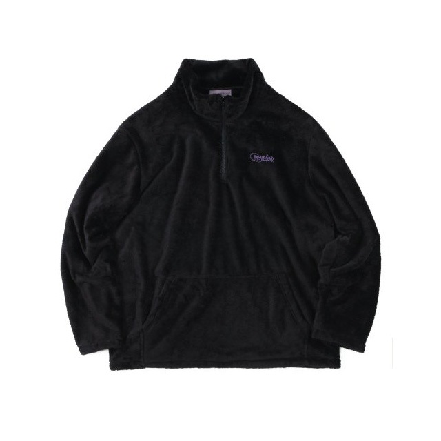SOFT FLEECE ANORAK BLACK/PURPLE