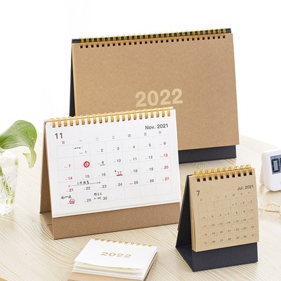 適当な価格 簡単な卓上カレンダーはビジネス用のクラフト紙のデスクトップの純色の大きいサイズのカレンダーカレンダー 手帳