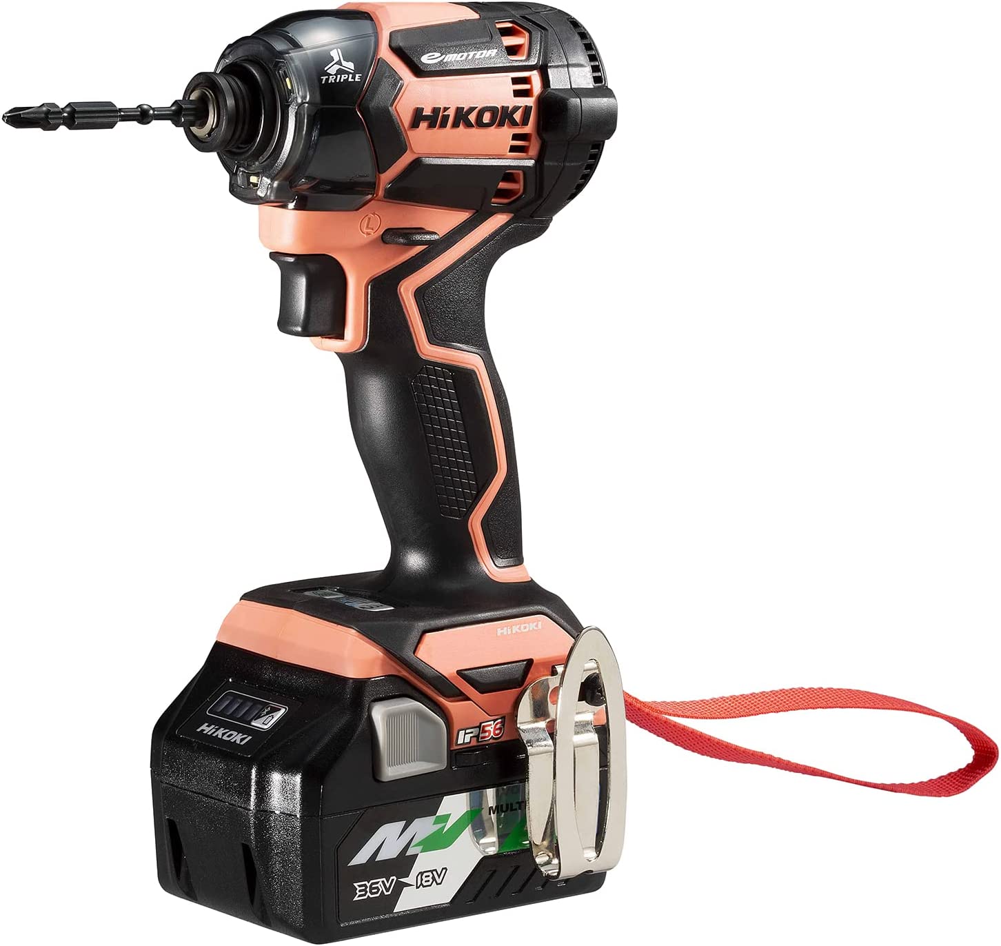 36V インパクトドライバ WH36DC 2XPS CS 台数限定生産色 コーラルストーン Bluetooth搭載蓄電池2個 充電器 ケース 限定カラープレート付き