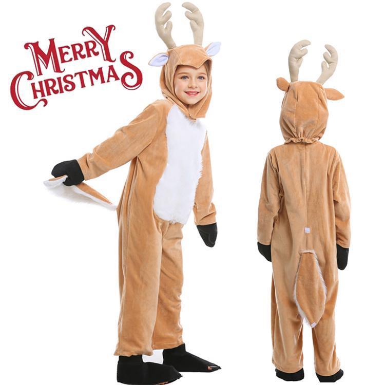 【 最安挑戦】クリスマス ハロウィン コスプレ 男子 女子 XS S M L XL クリスマス コスプレ 子供 鹿 キッズ 衣装 ふわふわ もこもこ 子供服 可愛い プレゼント