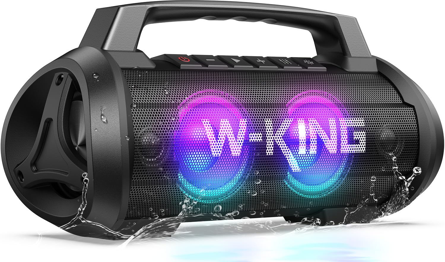 70W（120Wピーク）スピーカー bluetoothIPX6防水 防塵 ワイヤレス スピーカー 大音量W-KING ポータブルスピーカー ステレオ【パーティーライトマイクポート42時間連続再生強化さ 14,742円