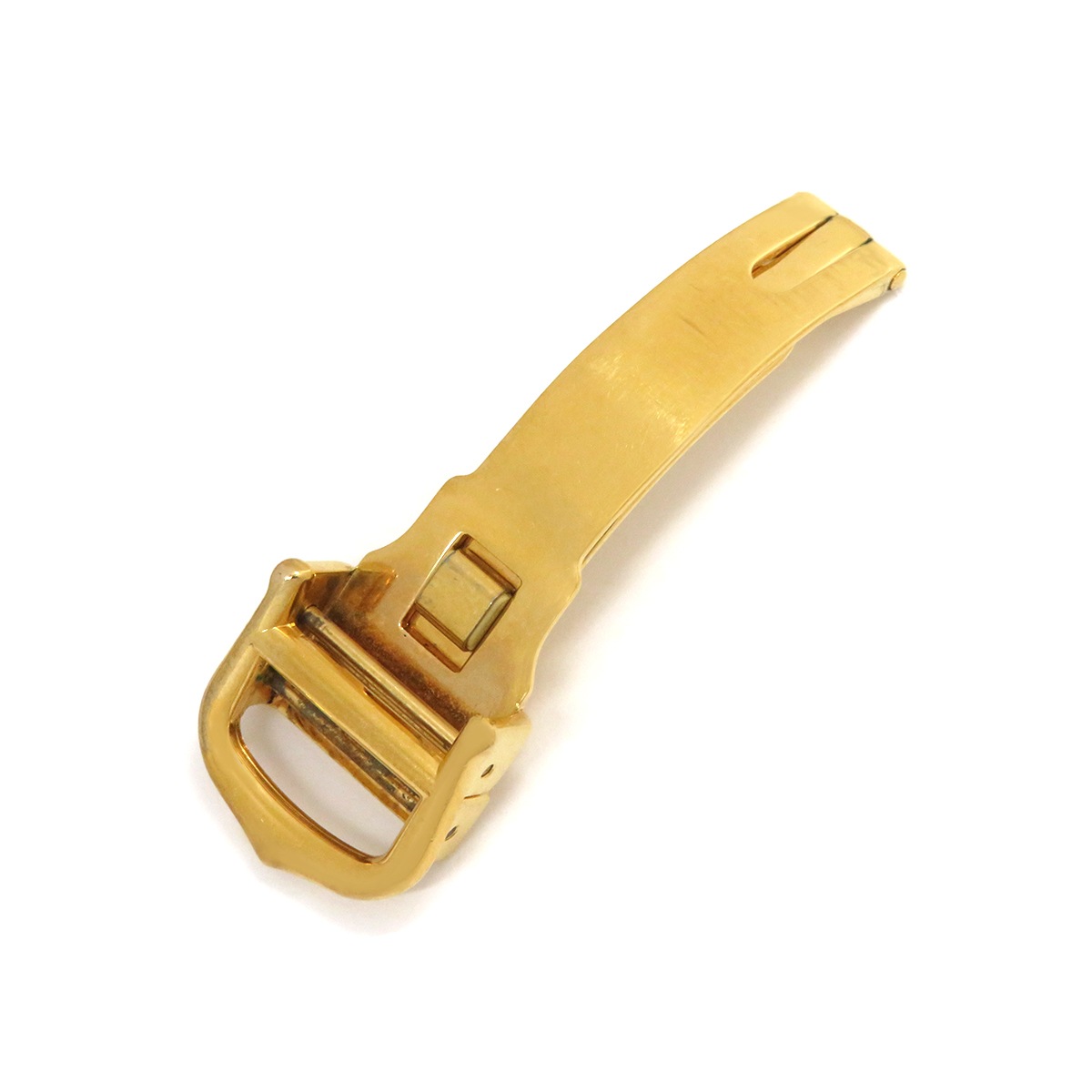 カルティエ Cartier 腕時計パーツ 純正 GP イエローゴールド 12mm幅対応 フォールディング Dバックル パーツ 替え 交換 予備 部品 イエローGP 【中古】