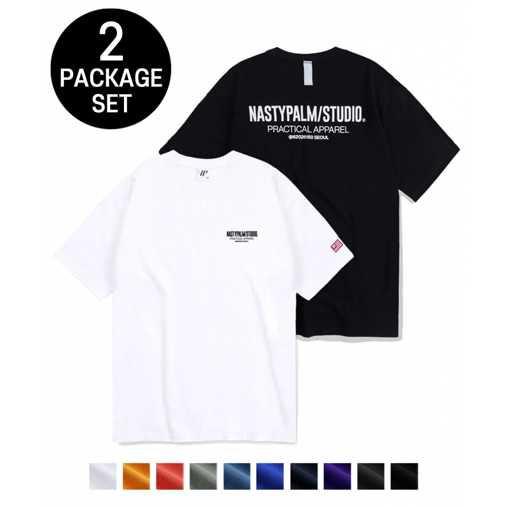 NASTY PALM ボールドスタジオ ロゴ 2PACK Tシャツ 10COLOR