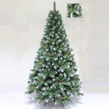 クリスマスツリー 180cmクリスマスツリー(木の実装飾付葉先白) 【 ヌードツリー 飾り ホワイトツリー 雪 】