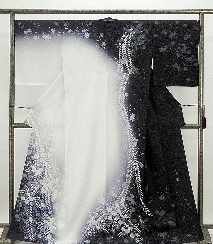 単衣 訪問着 新品仕立済 正絹 絞り染色作家 吉乃一廉作 身丈166cm 裄丈68cm 辻が花絞り 新品 仕立て上がり 着物 wb1075